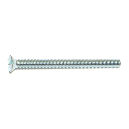 Midwest Fastener #10-32 x 2-1/2 in Slotted Flat Machine Screw, Zinc Plated Steel, 20 PK 68285